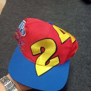 Vintage Jeff Gordon Hat Red 24 Embroidered Du Pont Racing Snapback‎ Kudzu